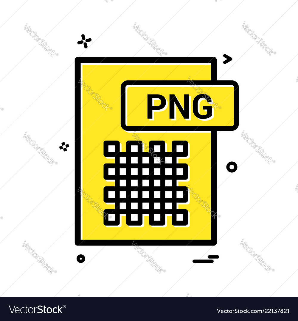Png file format icon design Vector Image Png file format icon design