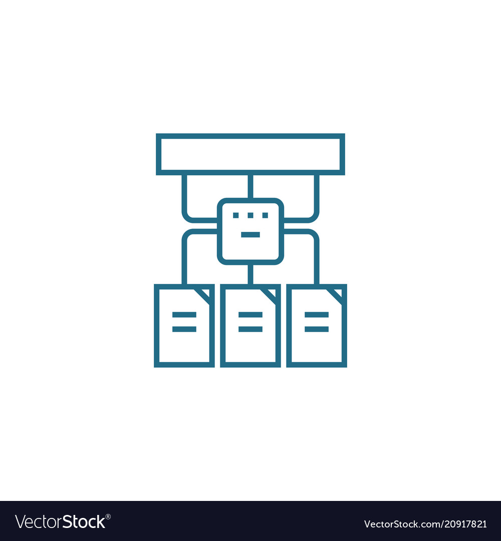 Project structure linear icon concept