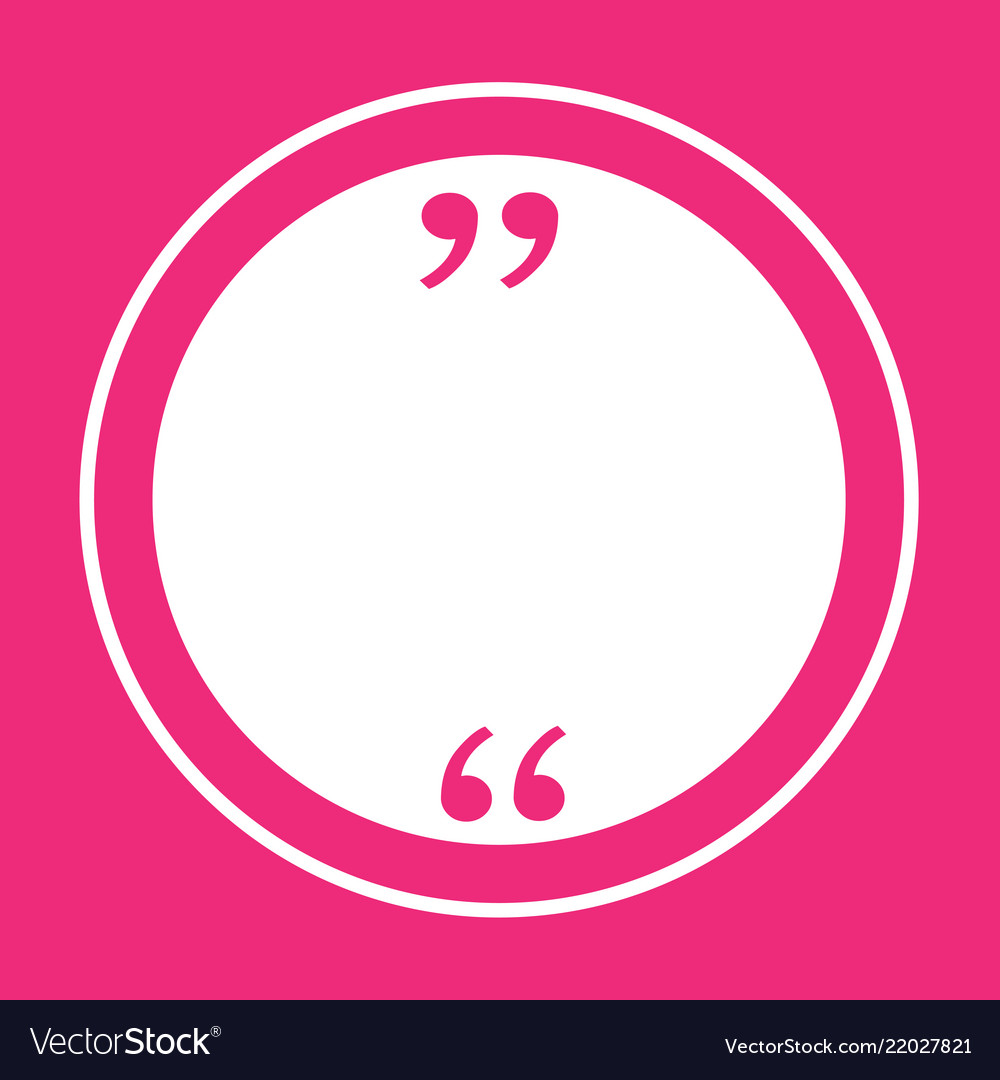 Quotation mark speech bubble sign icon design