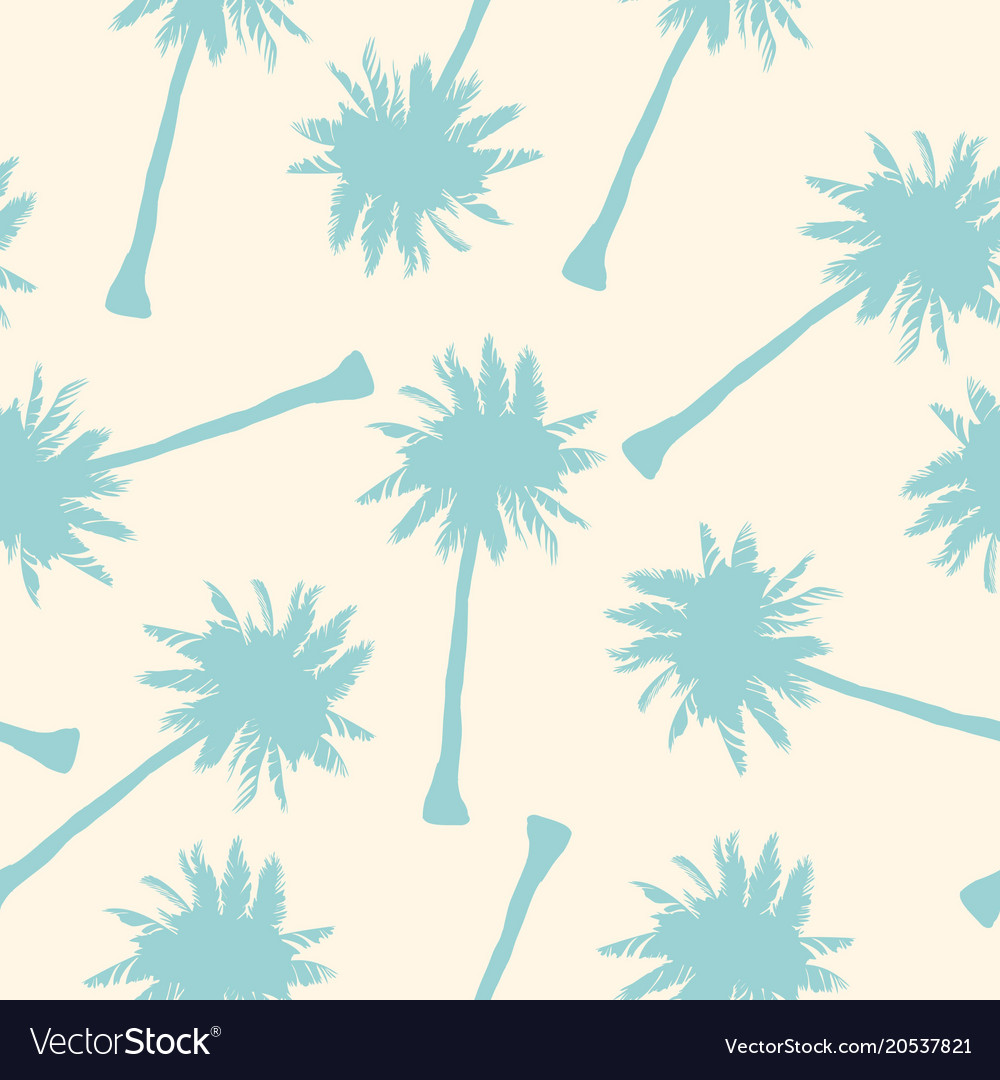 Seamless pattern with palm trees