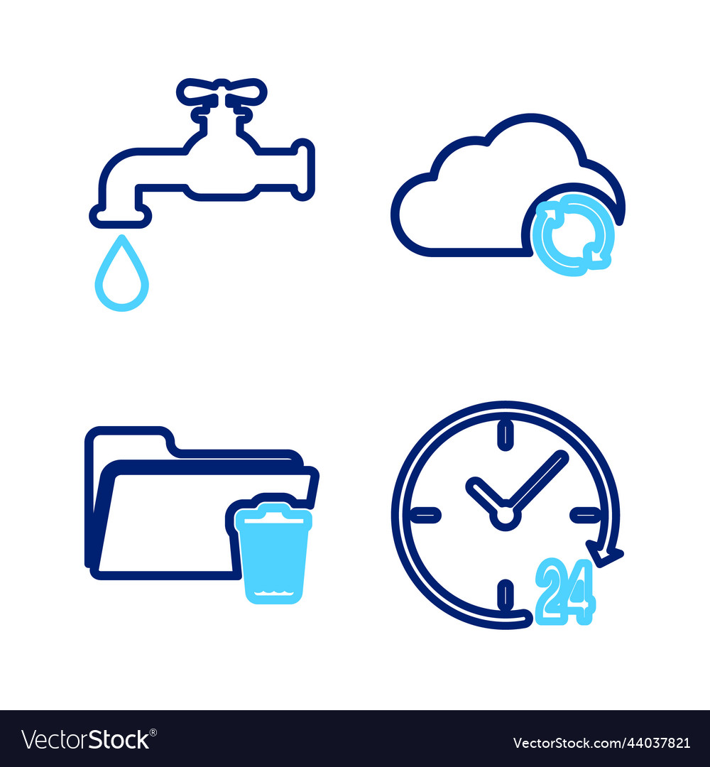 Zeilentakt 24 Stunden löschen Ordner Cloud Sync vector image Zeilentakt 24 Stunden löschen Ordner Cloud Sync