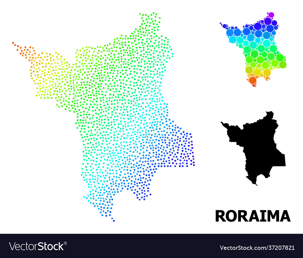 Spectrum gradient dot map roraima state vector image Spectrum gradient dot map roraima state