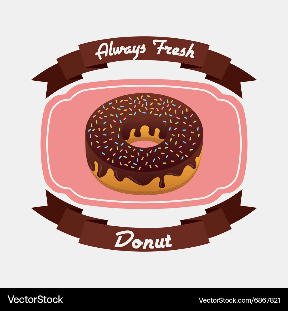 Sweet donuts design Royalty Free Vector Image - VectorStock