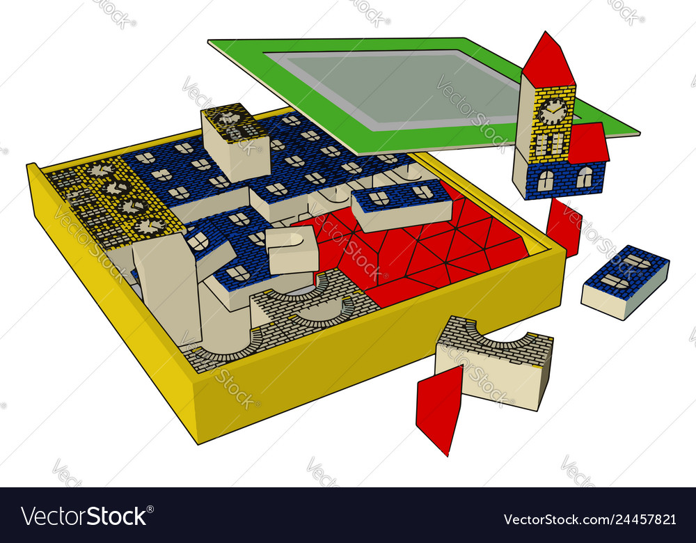 Toy blocks cartoon or color