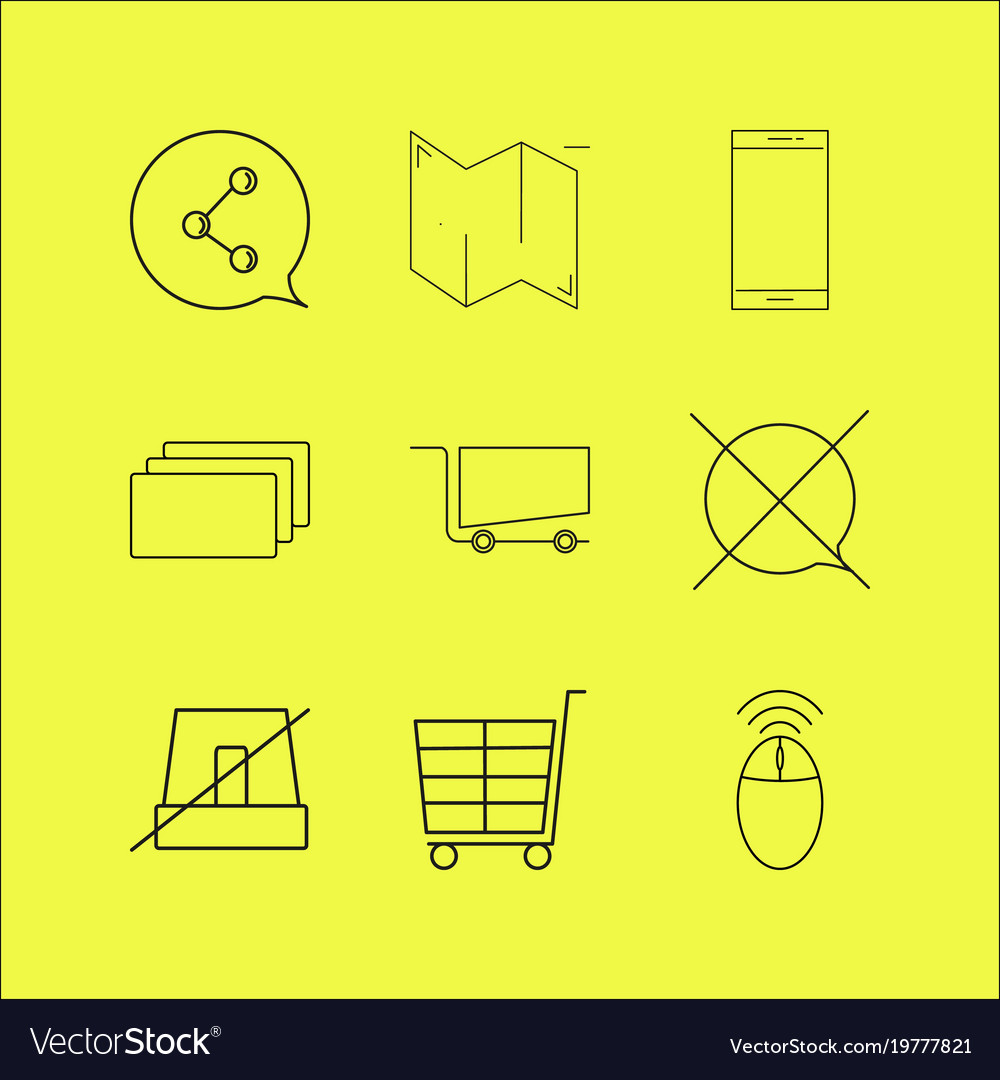 Web linear icon set simple outline icons