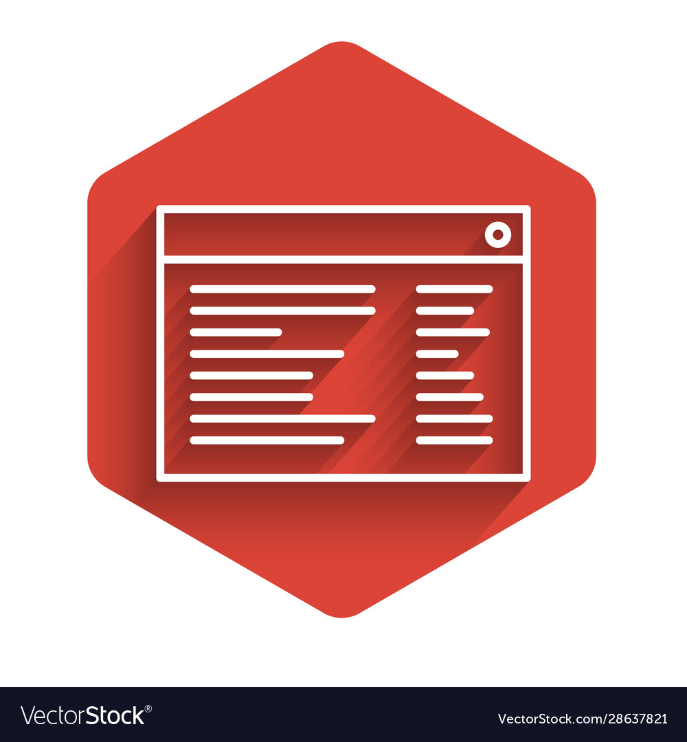White line software web developer programming vector image White line software web developer programming