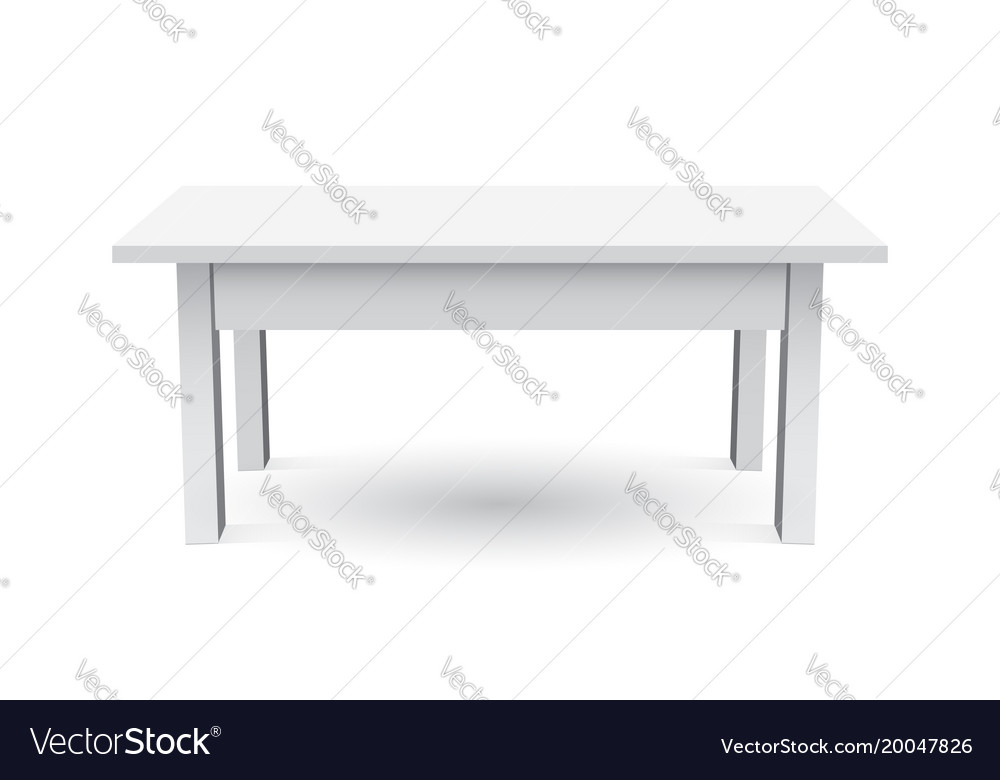 3d table for object presentation empty white top