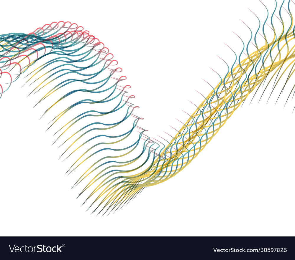 Abstract background blend wave line design vector image Abstract background blend wave line design