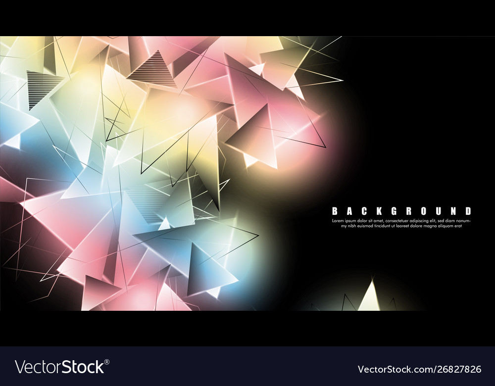 Abstract background with glowing triangles