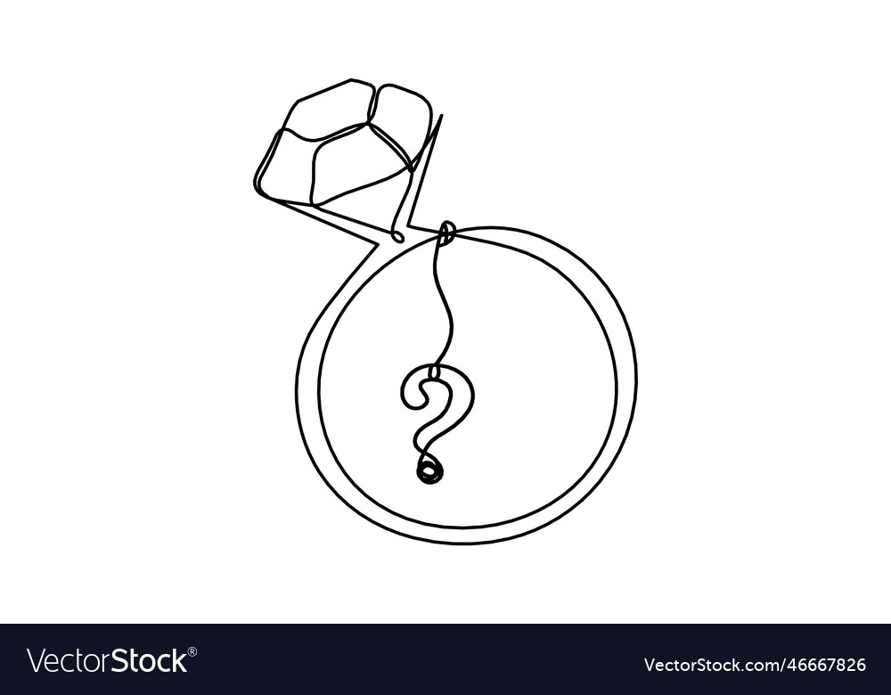 Abstract crystal with question mark as continuous Vector Image Abstract crystal with question mark as continuous