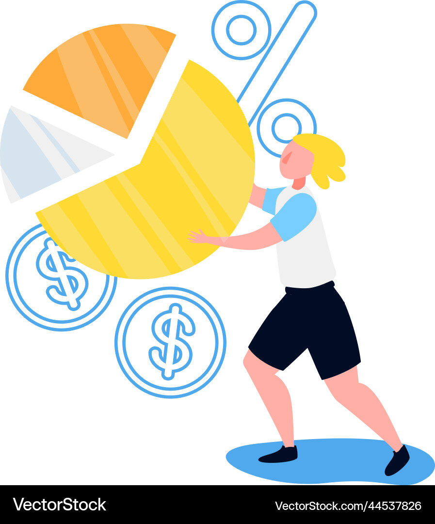 Accounting flat concept Royalty Free Vector Image