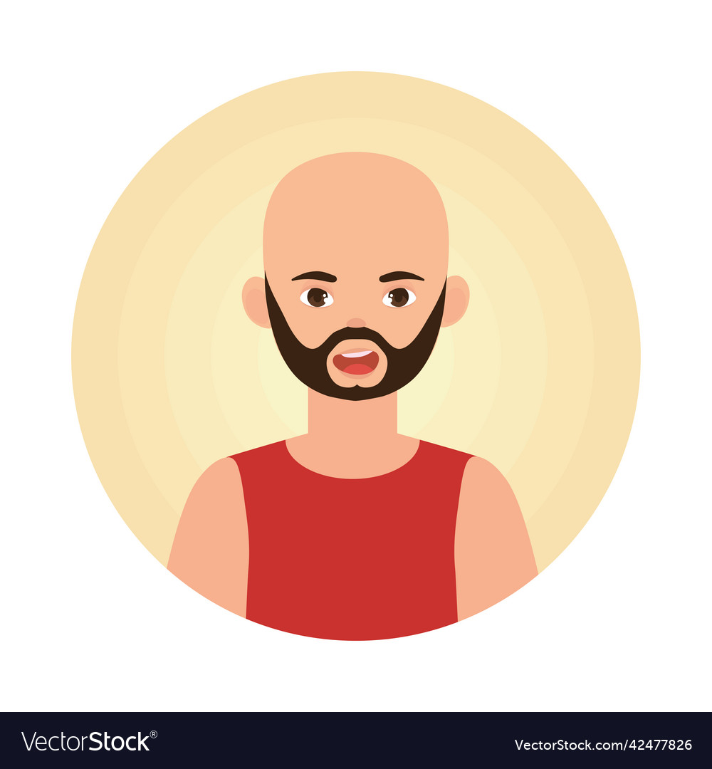 Avatar bald man Royalty Free Vector Image - VectorStock