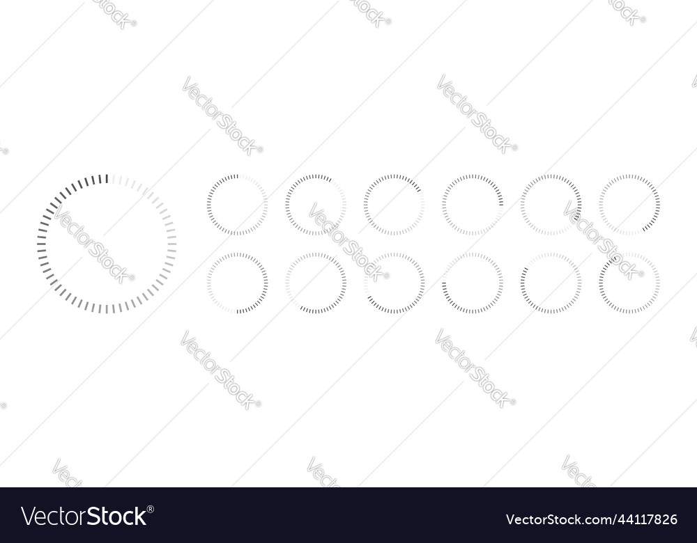 Circular loading buffering icons Vector Image Circular loading buffering icons