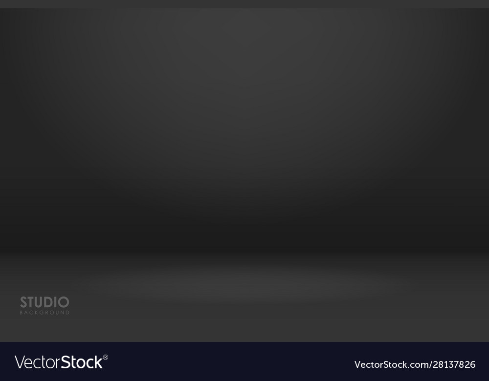 Empty black studio room used as background vector image Empty black studio room used as background