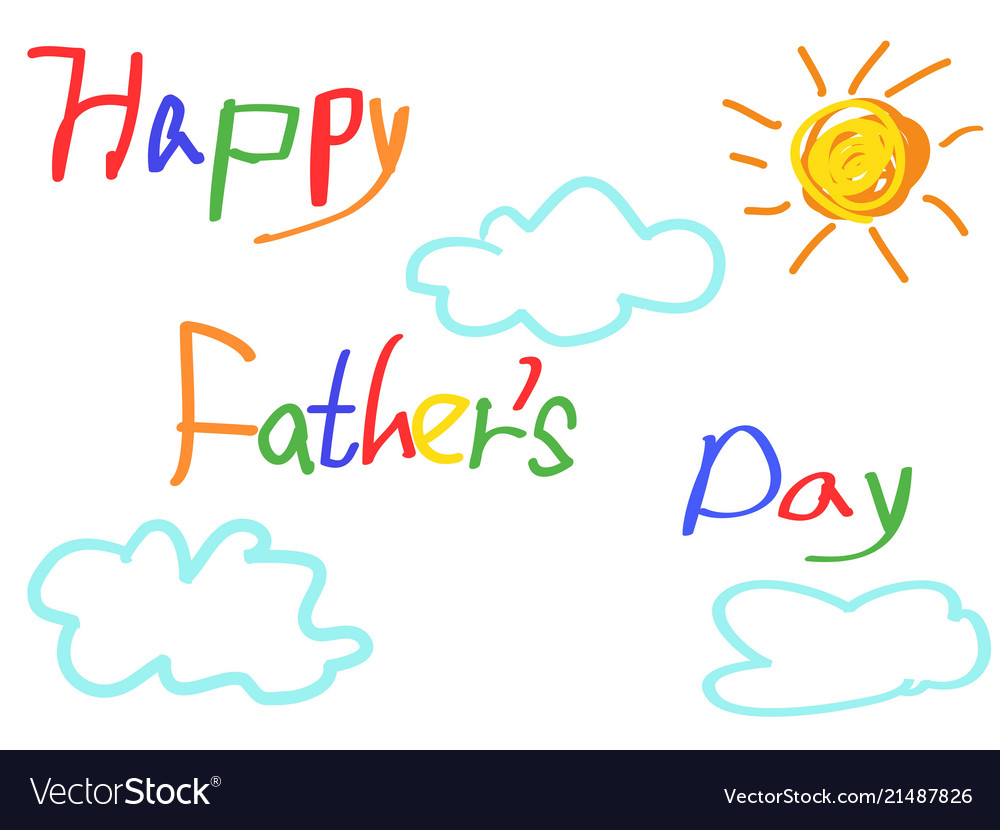 Happy fathers day card for design