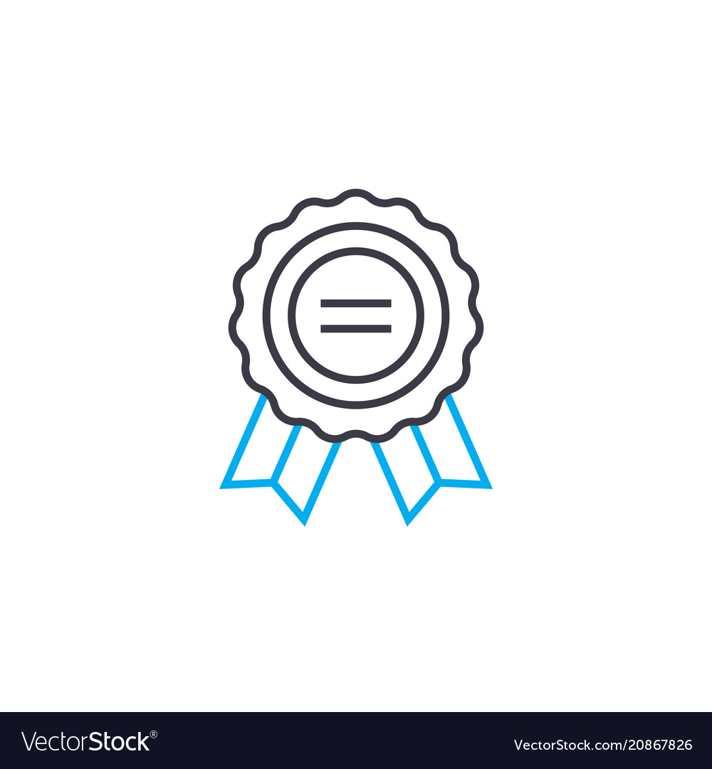 Label of nominating organization thin line vector image Label of nominating organization thin line
