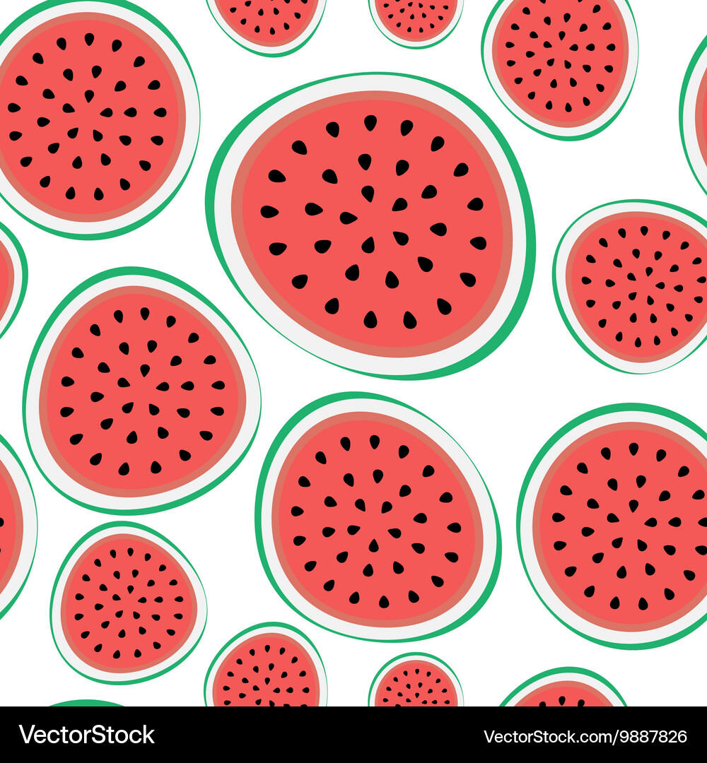 Seamless pattern background from watermelon Vector Image