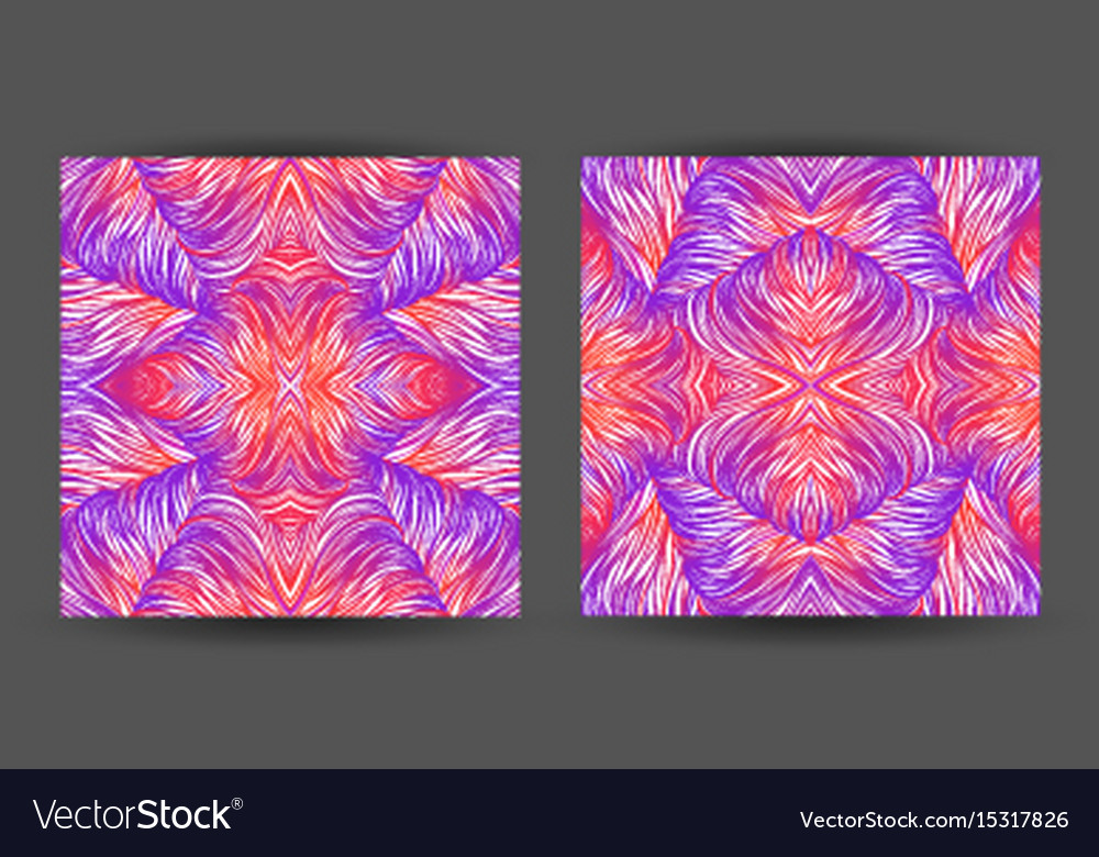 Set abstract pattern seamless line art tracery