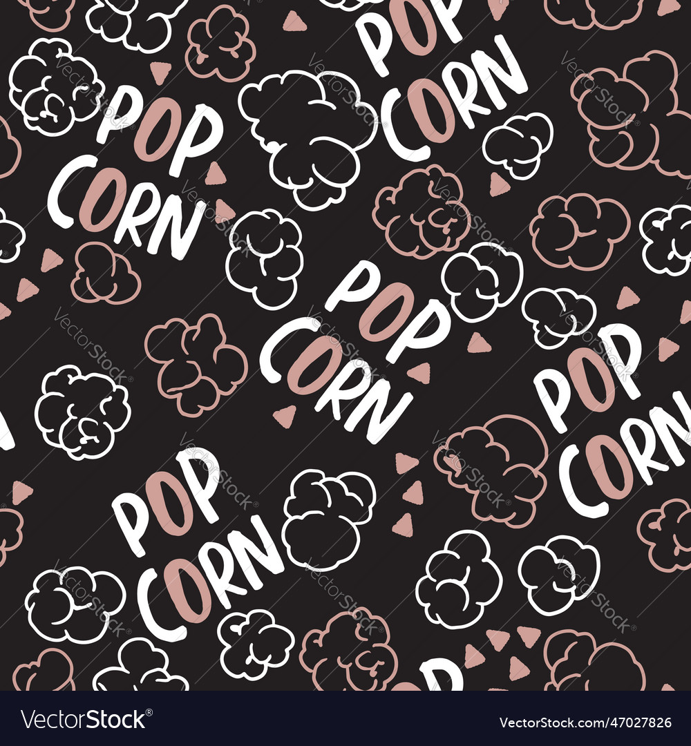 Tasty delicious fresh pop corn snack graphic art