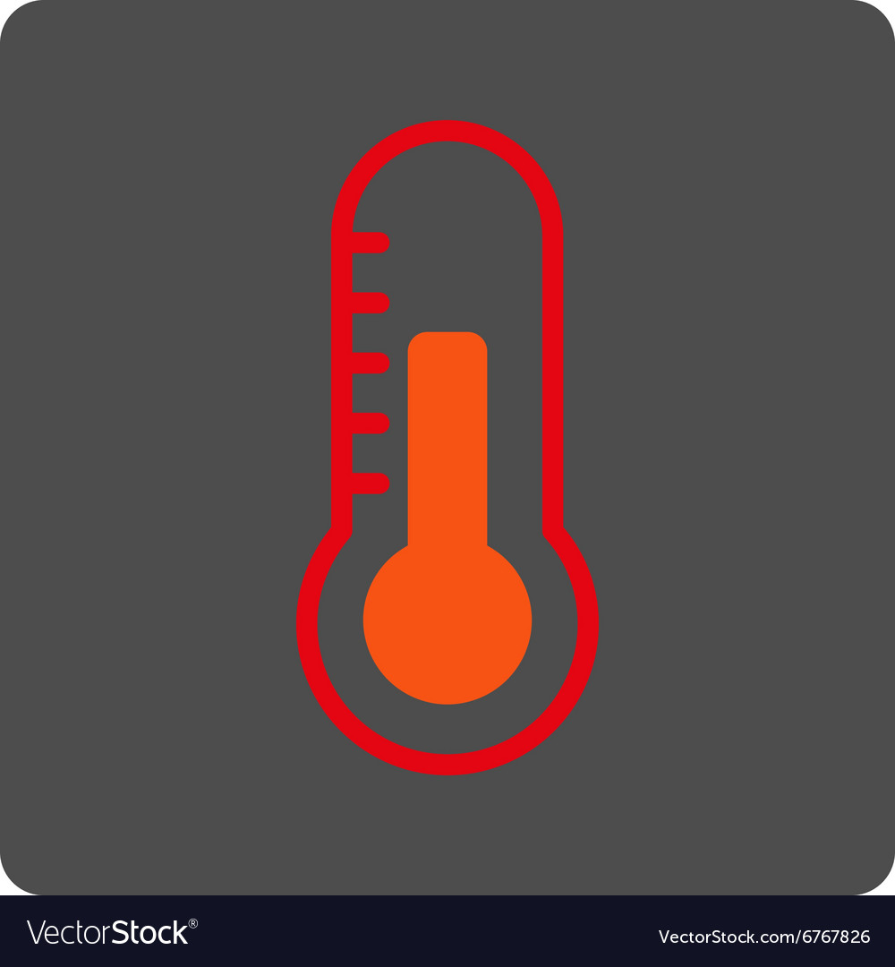 Temperature rounded square button