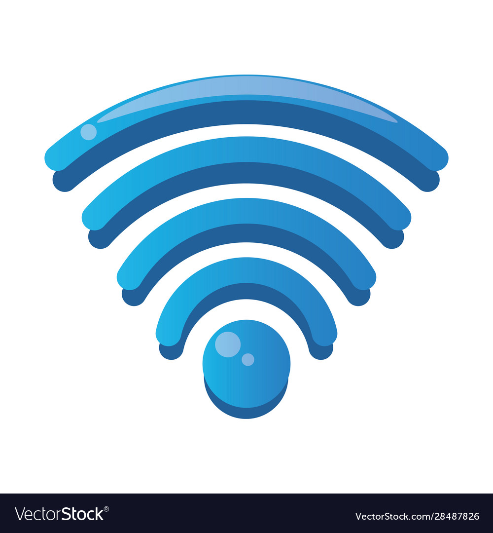 Wifi connection signal isolated icon Royalty Free Vector