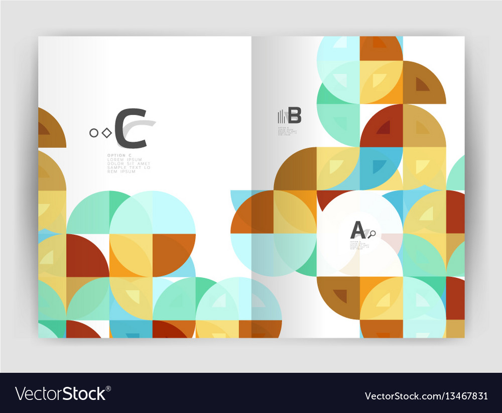 Abstract background with color triangles annual Vector Image Abstract background with color triangles annual