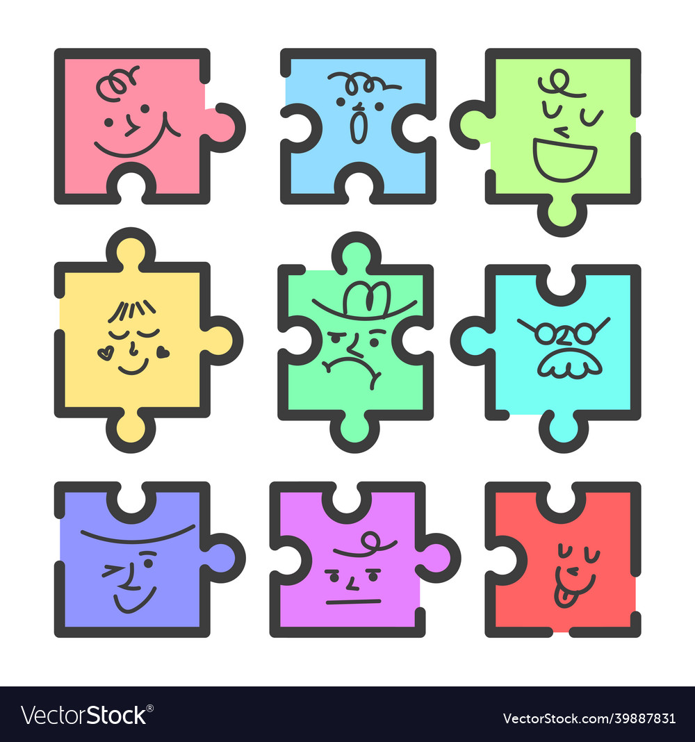 Abstract Puzzle Faces