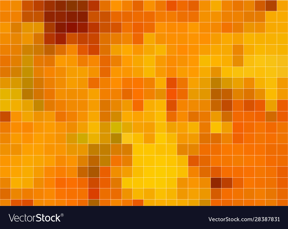 Autumn abstract pixel background with falling