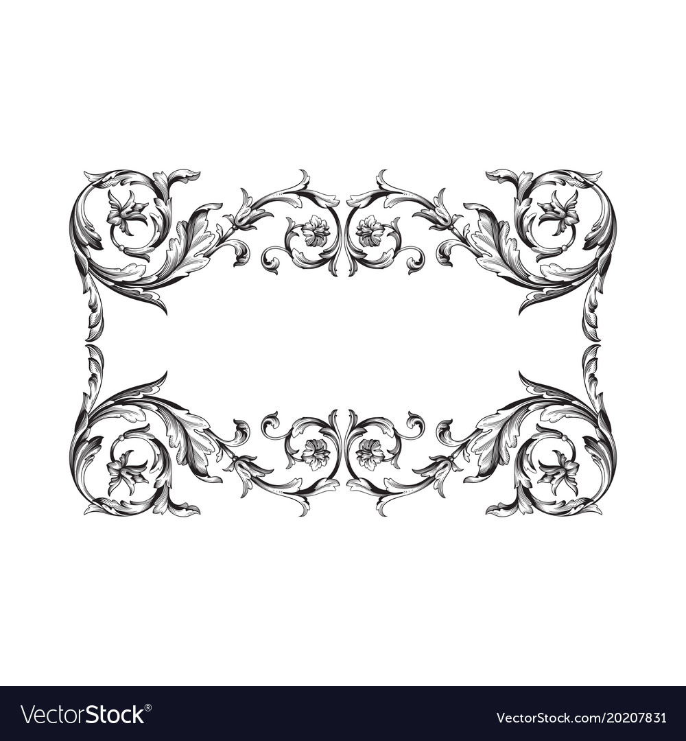 Baroque ornament in victorian style