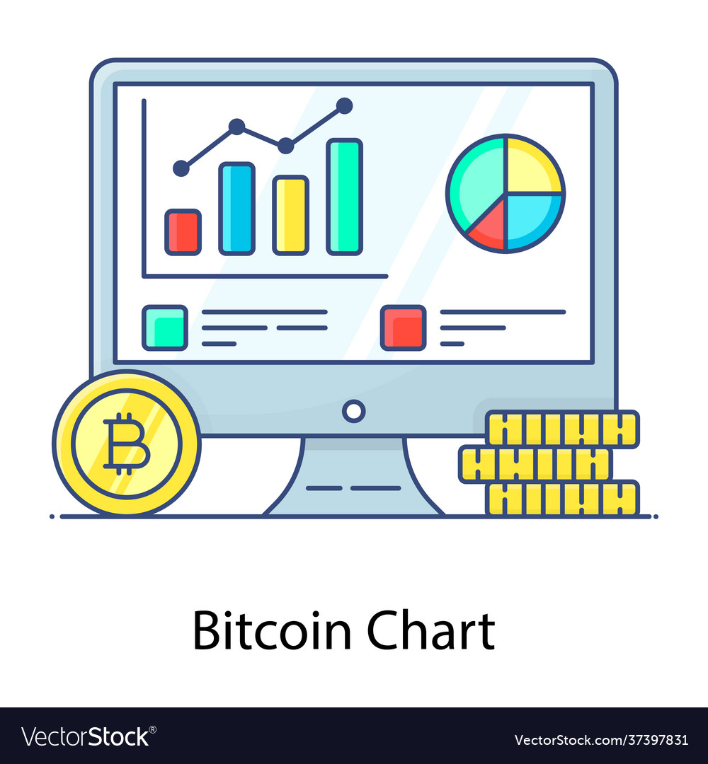 Bitcoin Chart Royalty Free Vector Image - Vectorstock