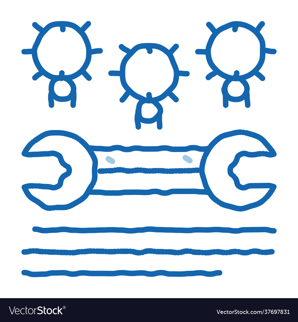 Bug beetle coding system doodle icon hand drawn Vector Image Bug beetle coding system doodle icon hand drawn