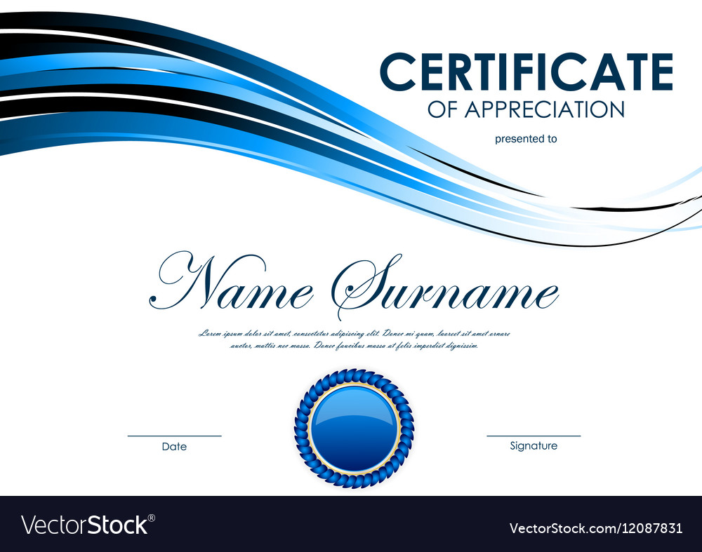 Certificate of appreciation template