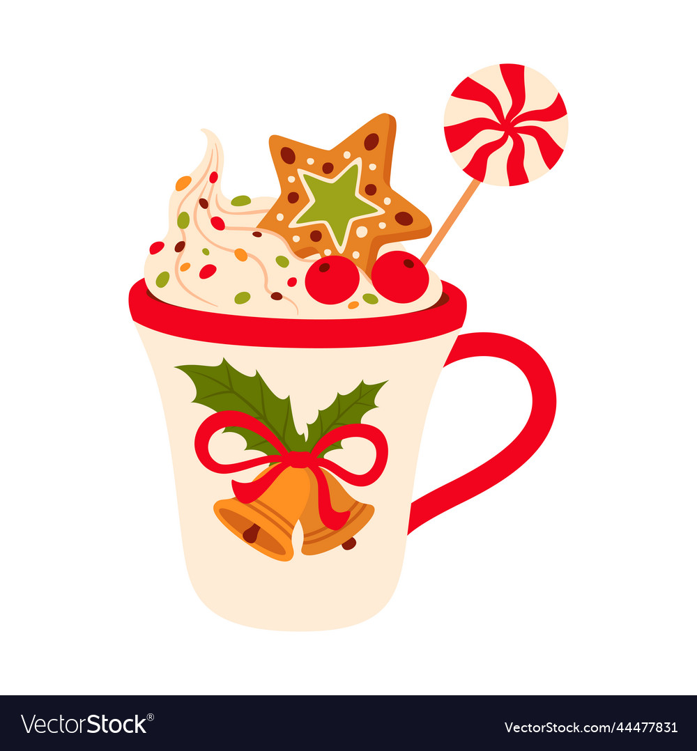 Weihnachtsbecher Glühwein mit Ingwer-Cookies