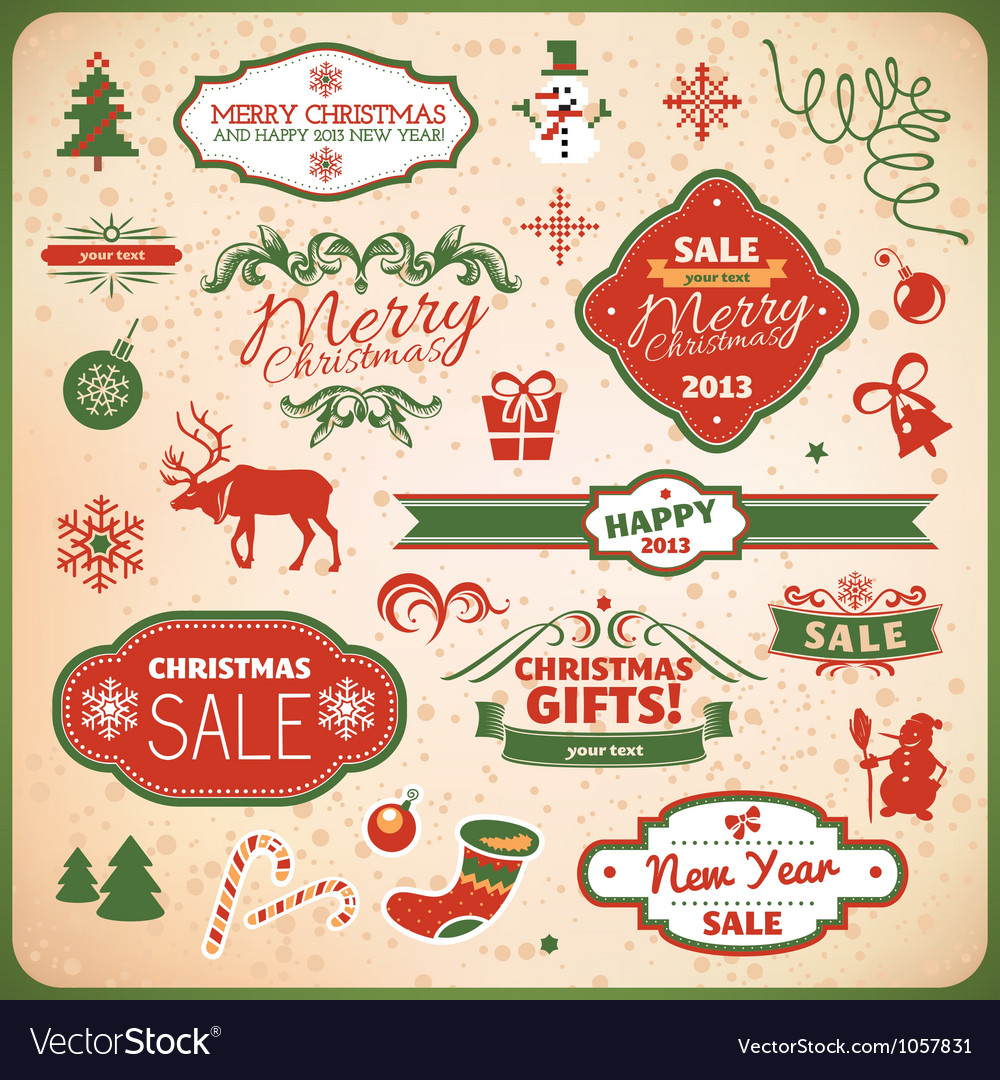 Collection of christmas elements