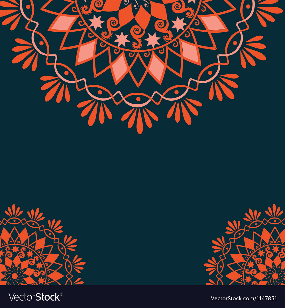 Cultural floral design Royalty Free Vector Image