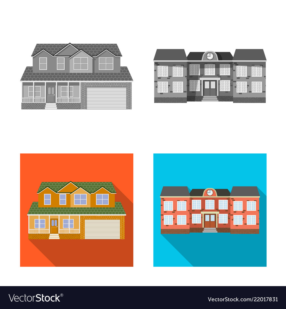 Design of building and front symbol vector image Design of building and front symbol