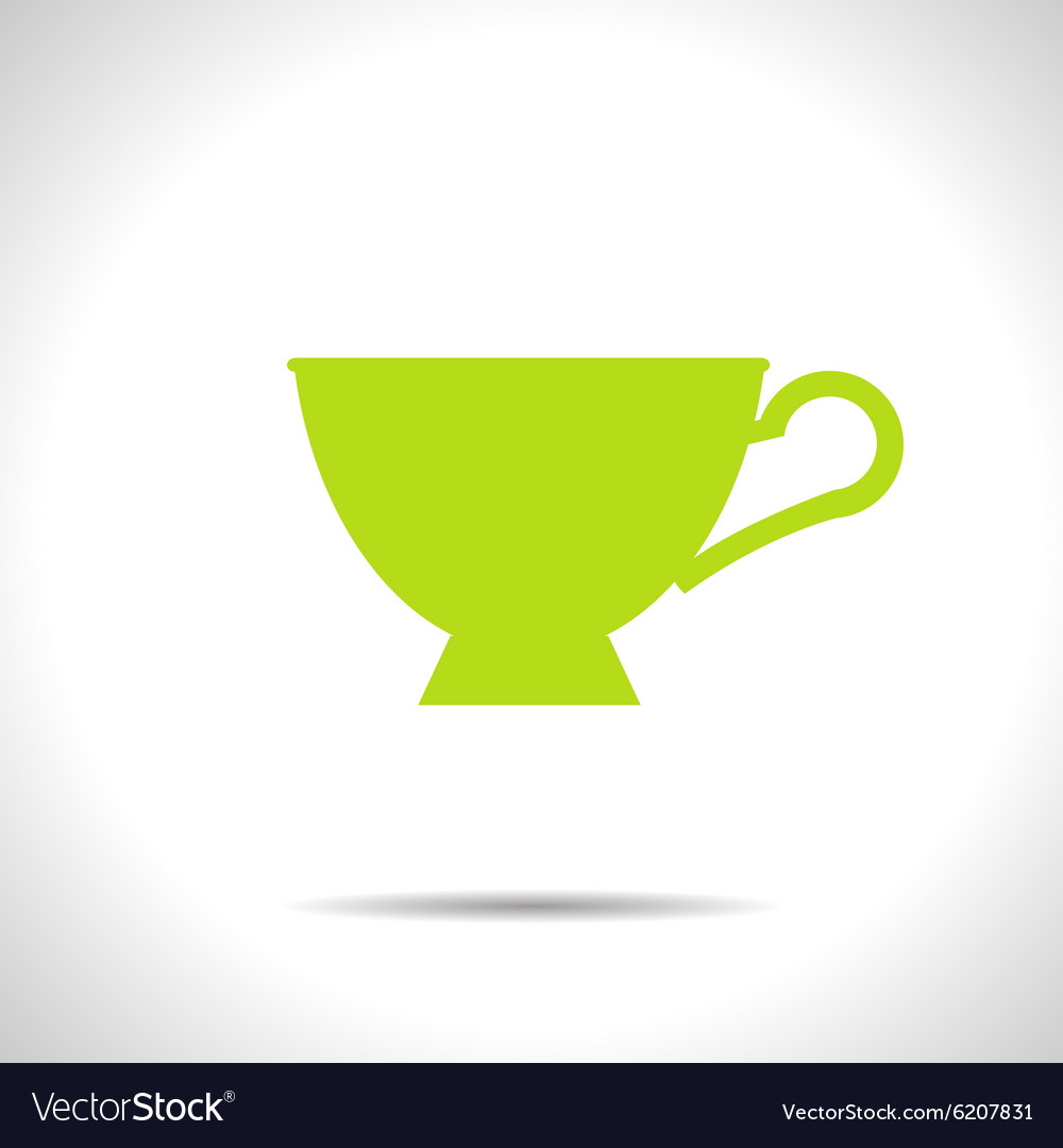 Flat color cups on shelf set