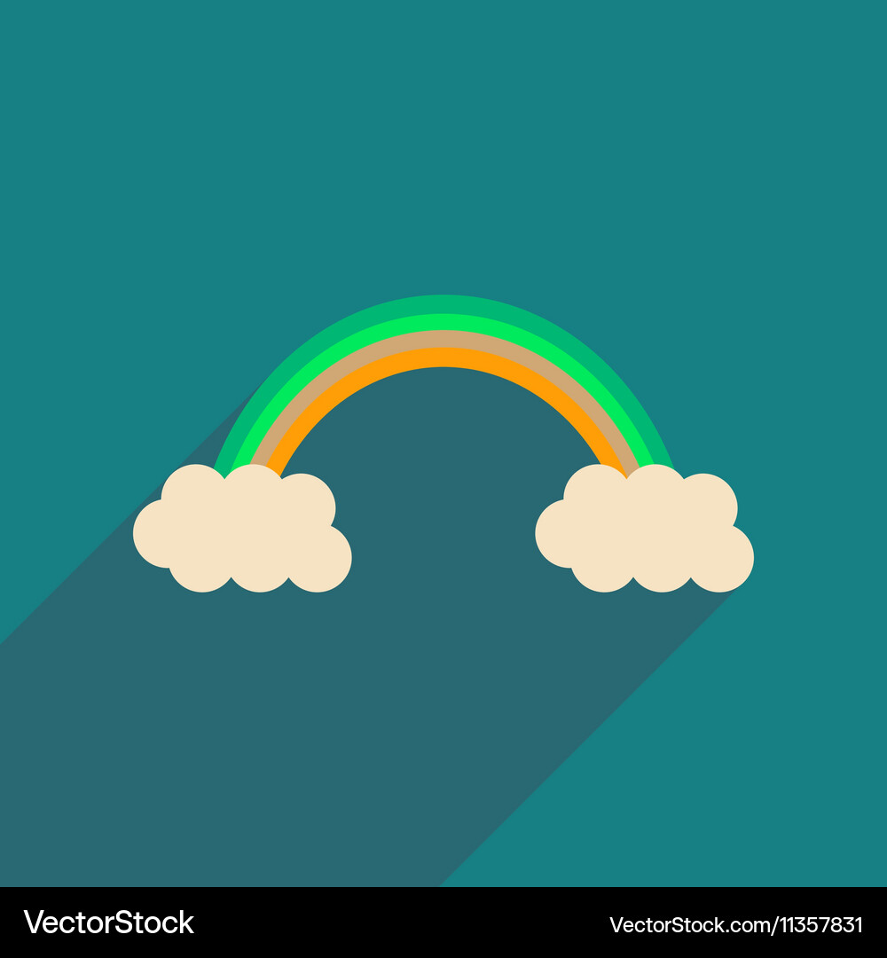 Flat web icon with long shadow rainbow Royalty Free Vector