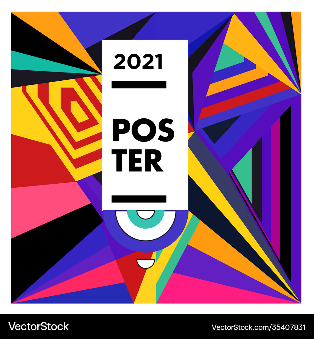 Geometric colorful pattern for poster and banner Vector Image