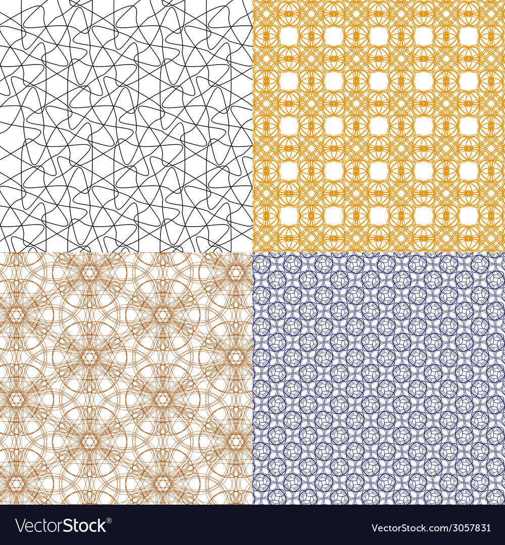 Geometric patterns tiling set of abstract vintage