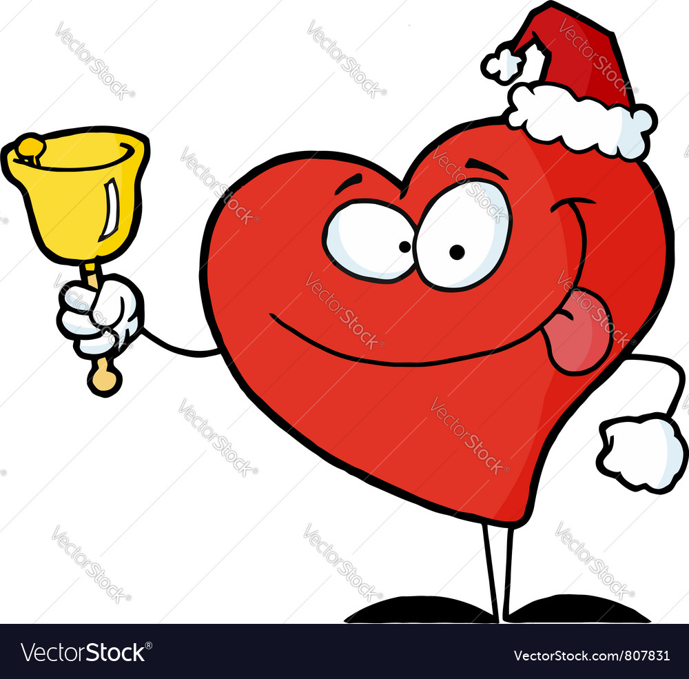 Heart santa with bell