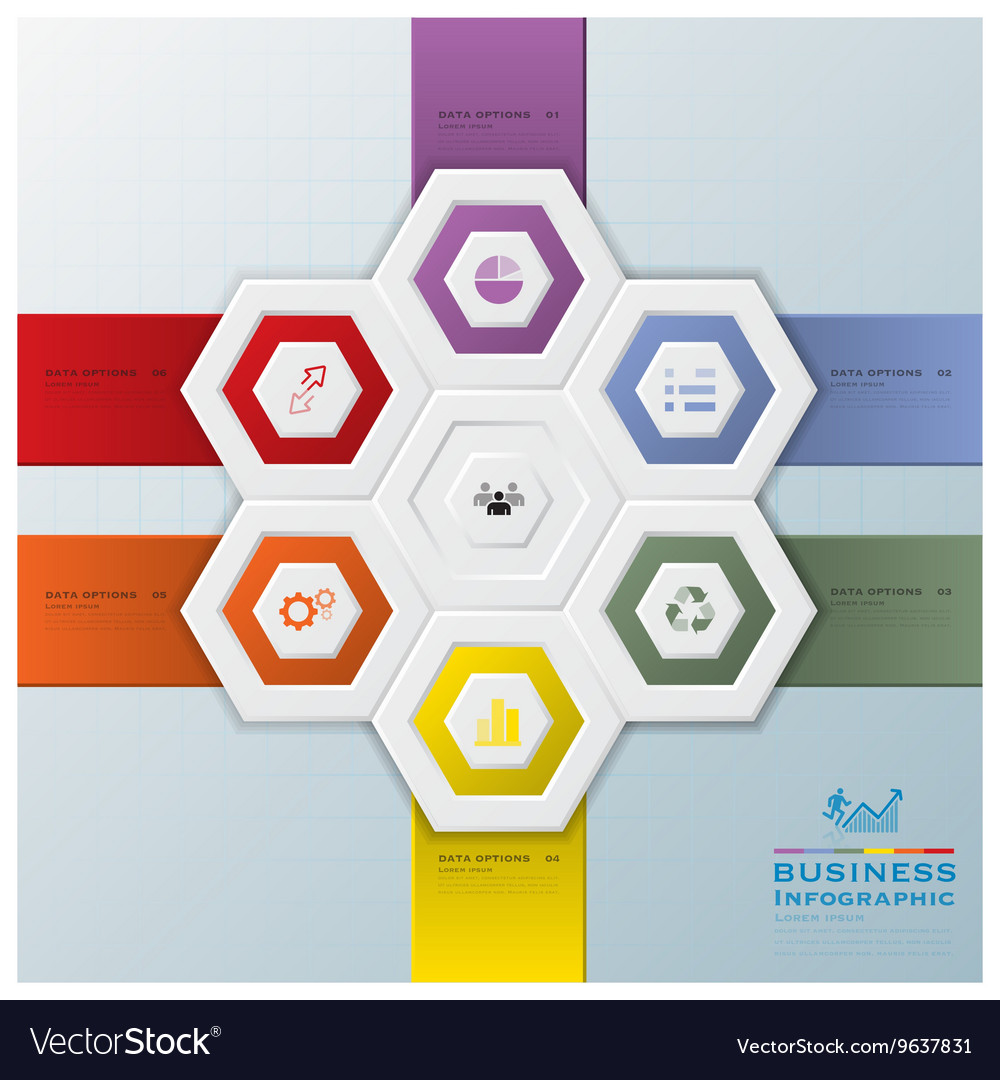 Moderne hexagon business Infografik