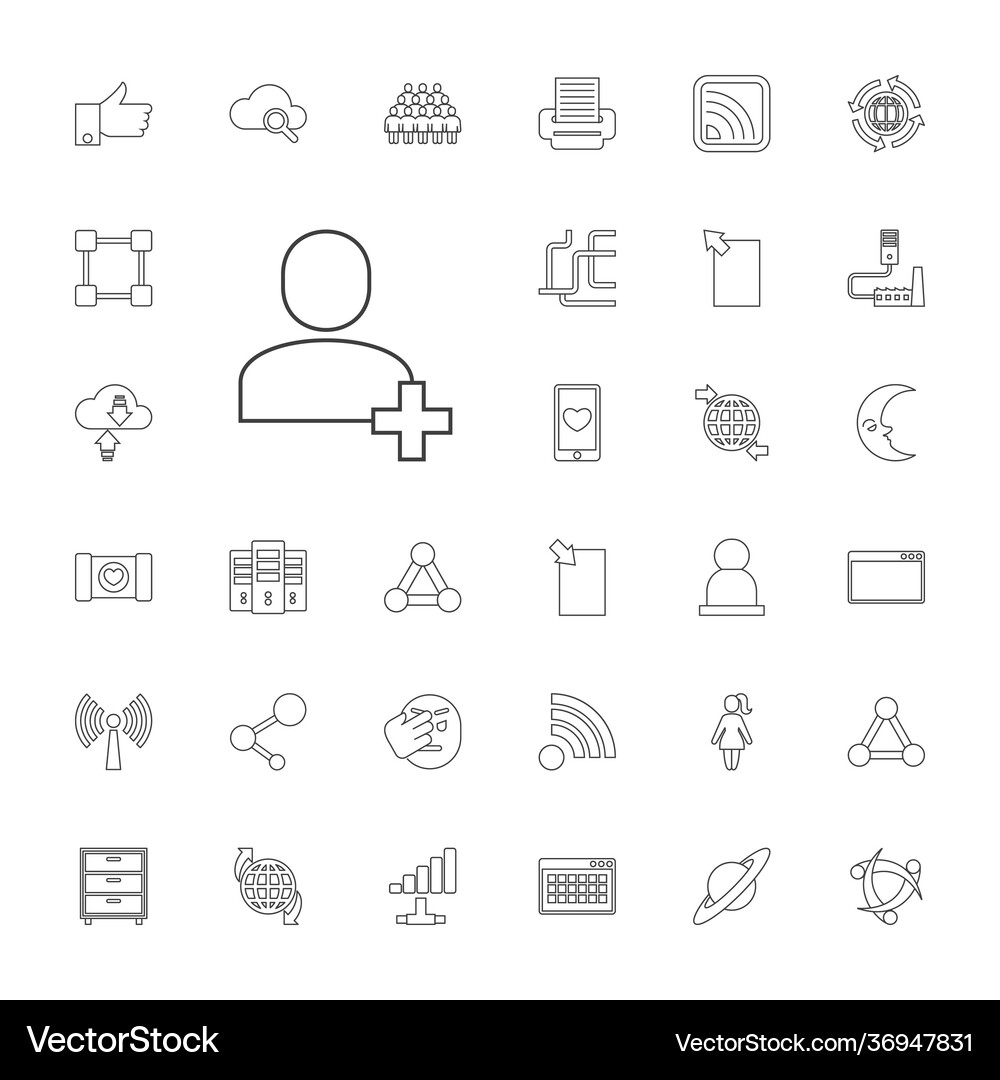 Network icons Royalty Free Vector Image - VectorStock