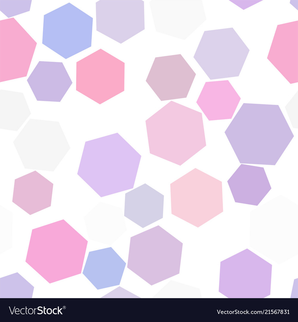 Seamless color abstract hexagon geometric pattern
