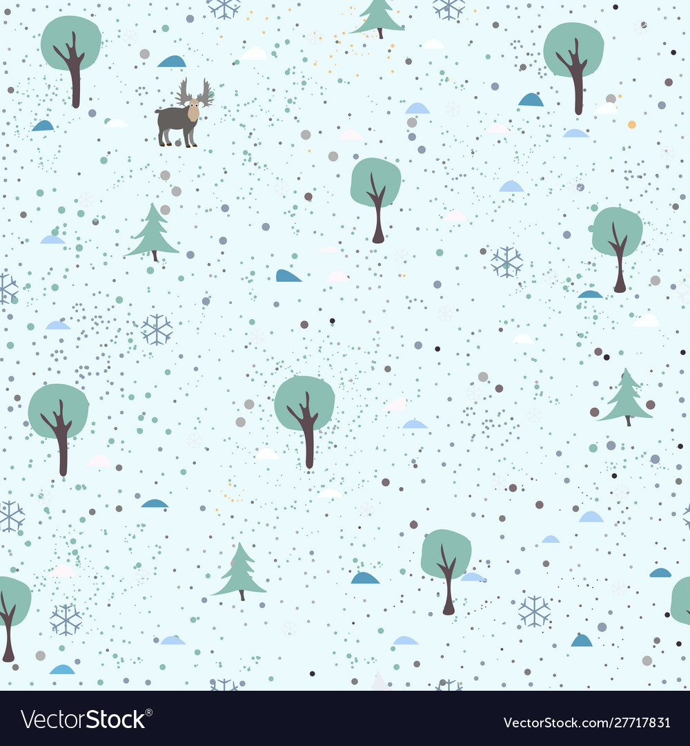 Seamless tree pattern
