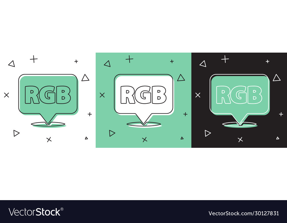 Set speech bubble with rgb and cmyk color mixing vector image Set speech bubble with rgb and cmyk color mixing