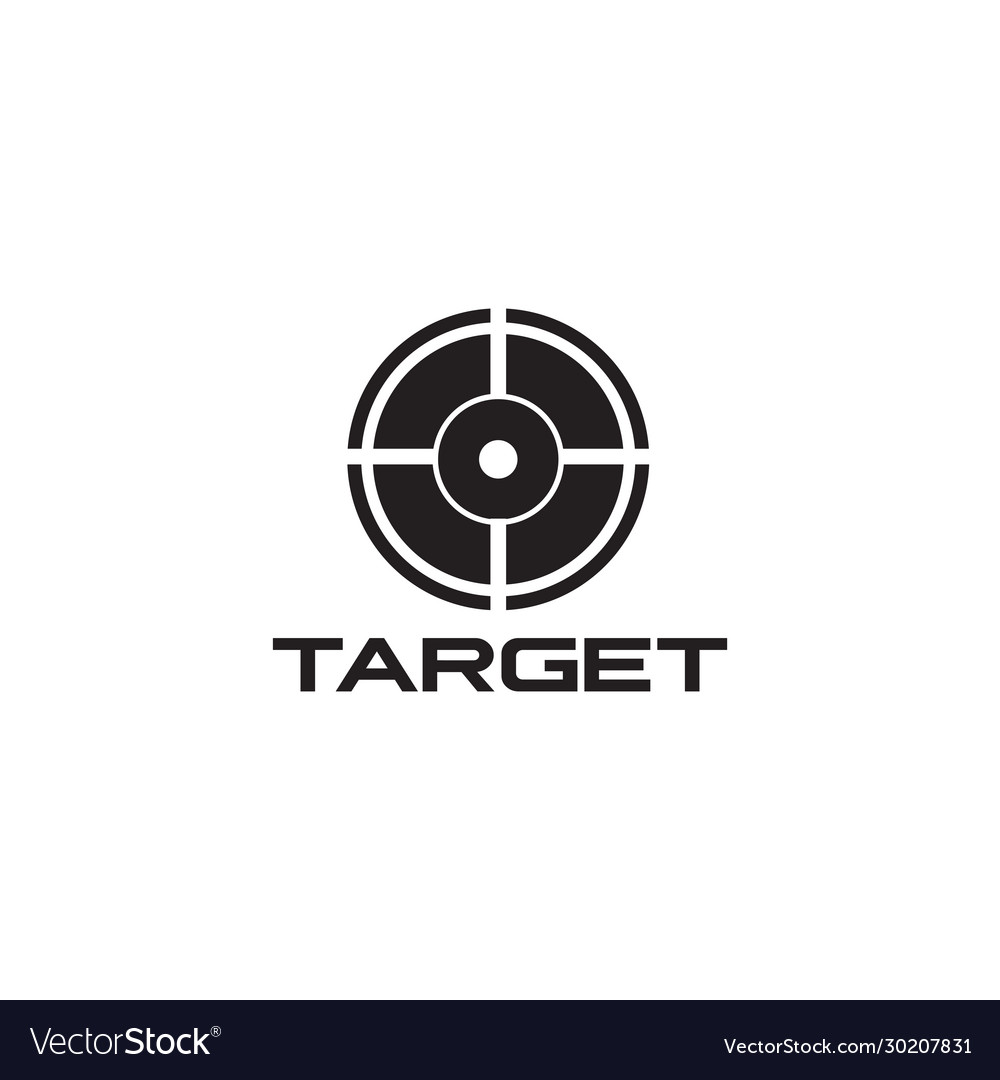 Target Icon Logo Design Template Royalty Free Vector Image