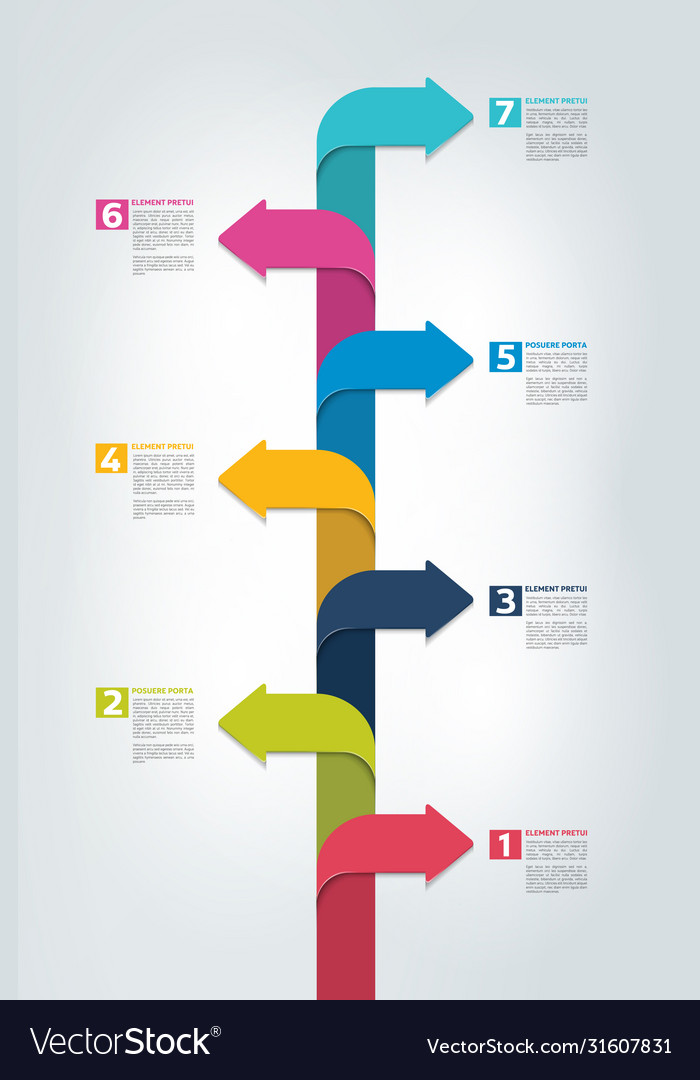 Timeline vertical report template chart scheme vector image Timeline vertical report template chart scheme