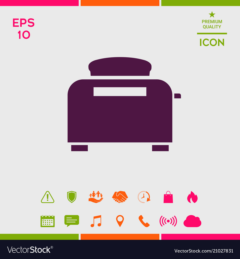 Toaster Oven Icon Vector Image Toaster Oven Icon Vector Image
