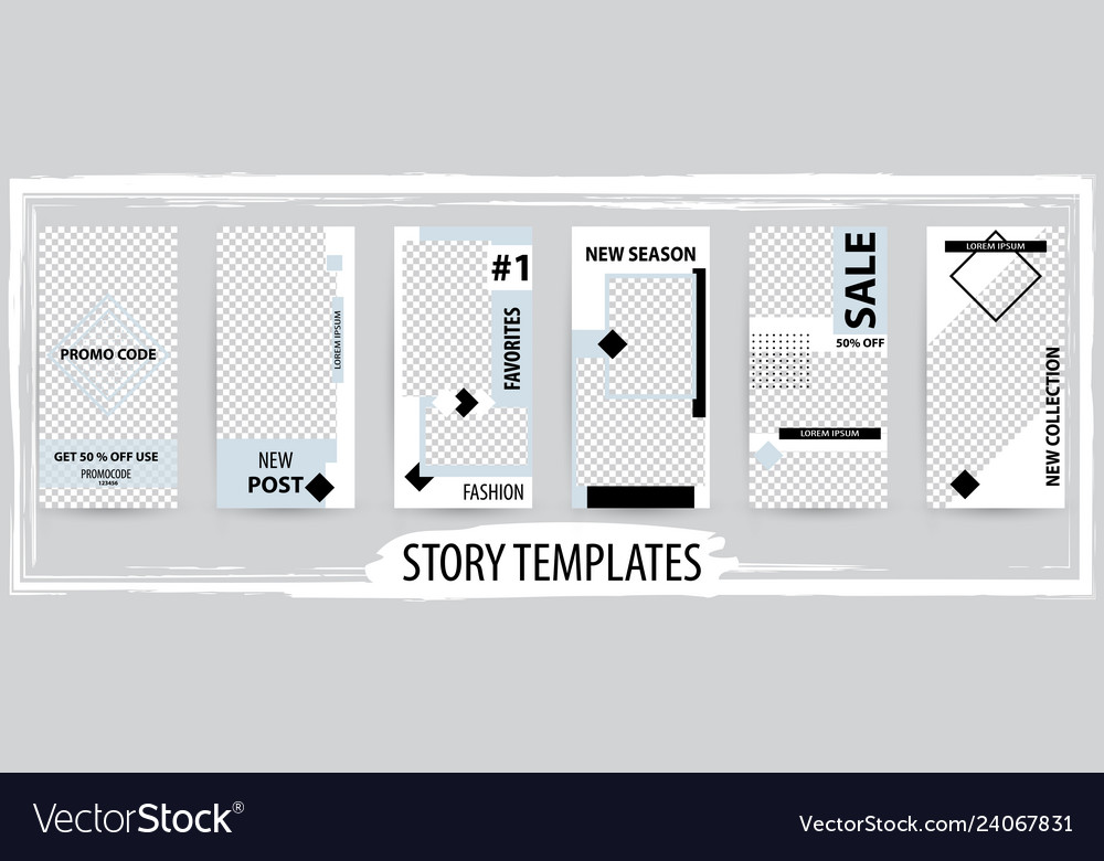 Trendy editable template for social networks